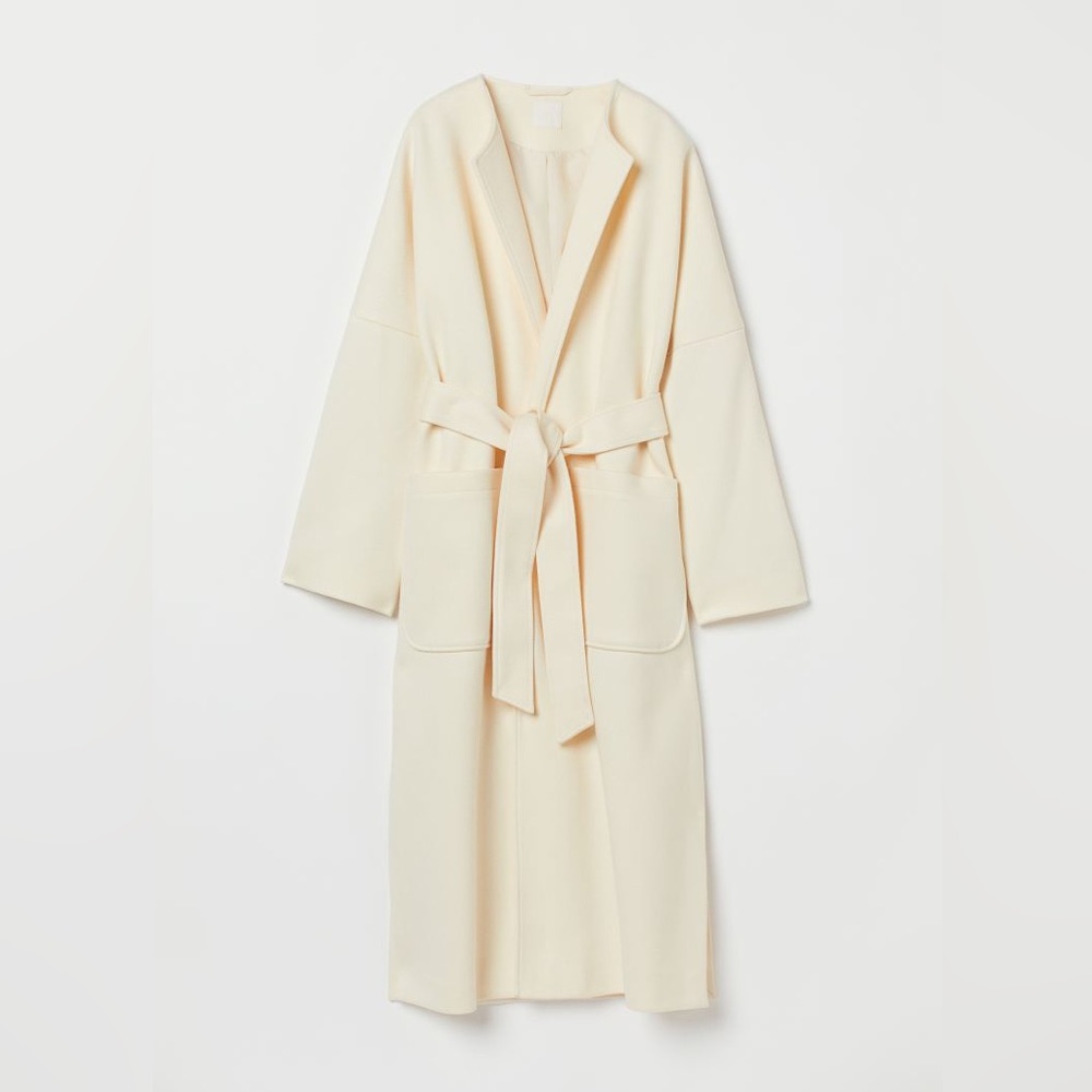 NWT H&M Light Beige Long Coat. Out of stock. Medium runs large.